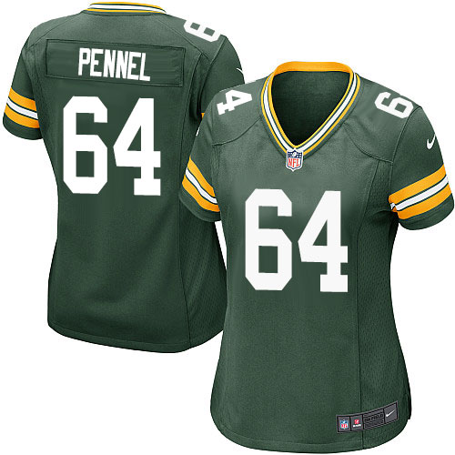 Women's Game Mike Pennel Nike Jersey Green Home - #64 NFL Green Bay Packers